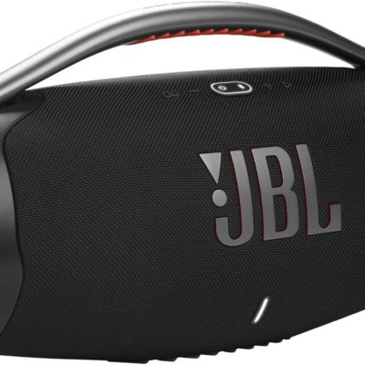 Renewed – JBL Boombox Black Portable Bluetooth Speaker with Massive Sound, Deepest Bass, IPX7 Waterproof, Playtime, PartyBoost